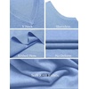 image:imageCOOFANDY Mens Sleeveless Sweater Vest VNeck Solid Cotton PulloverLight Blue