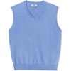 image:imageCOOFANDY Mens Sleeveless Sweater Vest VNeck Solid Cotton PulloverLight Blue