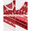 image:imageCOOFANDY Mens Sleeveless Sweater Vest VNeck Solid Cotton PulloverRed Snowflake