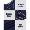 image:imageCOOFANDY Mens Sleeveless Sweater Vest VNeck Solid Cotton PulloverStripes Navy Blue
