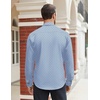 image:imageCOOFANDY Mens Stretch Dress Shirts Long Sleeve Button Down Shirt Regular Fit Formal Business ShirtsBlue Stripeblack Dot