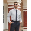 image:imageCOOFANDY Mens Stretch Dress Shirts Long Sleeve Button Down Shirt Regular Fit Formal Business ShirtsWhiteblue