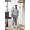 image:imageCOOFANDY Mens Tracksuit Casual Sweatsuit 2 Piece Full Zip Jogging Suit SetLight Grey