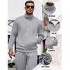 image:imageCOOFANDY Mens Tracksuit Casual Sweatsuit 2 Piece Full Zip Jogging Suit SetLight Grey