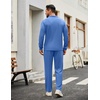 image:imageCOOFANDY Mens Tracksuits 2 Piece Athletic Sweatsuit Quarter Zip PulloverBlue
