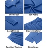 image:imageCOOFANDY Mens Tracksuits 2 Piece Athletic Sweatsuit Quarter Zip PulloverBlue