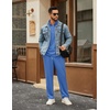 image:imageCOOFANDY Mens Tracksuits 2 Piece Athletic Sweatsuit Quarter Zip PulloverBlue