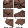 image:imageCOOFANDY Mens Tracksuits 2 Piece Athletic Sweatsuit Quarter Zip PulloverBrown