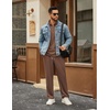 image:imageCOOFANDY Mens Tracksuits 2 Piece Athletic Sweatsuit Quarter Zip PulloverBrown
