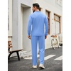 image:imageCOOFANDY Mens Tracksuits 2 Piece Athletic Sweatsuit Quarter Zip PulloverLight Blue