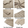 image:imageCOOFANDY Mens Tracksuits 2 Piece Athletic Sweatsuit Quarter Zip PulloverLight Khaki