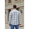 image:imageCOOFANDY Mens Western Cowboy Shirts Casual Button Down Shirt Long SleeveLight Blue Plaid