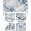 image:imageCOOFANDY Mens Western Cowboy Shirts Casual Button Down Shirt Long SleeveLight Blue Plaid