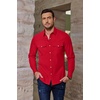 image:imageCOOFANDY Mens Western Cowboy Shirts Casual Button Down Shirt Long SleeveRed