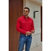 image:imageCOOFANDY Mens Western Cowboy Shirts Casual Button Down Shirt Long SleeveRed