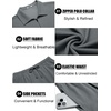 image:imageCOOFANDY Mens 2 Pieces Outfits Quarter Zip Polo Shirt and Shorts Set Casual Summer TracksuitDark Grey
