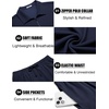 image:imageCOOFANDY Mens 2 Pieces Outfits Quarter Zip Polo Shirt and Shorts Set Casual Summer TracksuitNavy Blue