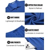 image:imageCOOFANDY Mens 2 Pieces Outfits Quarter Zip Polo Shirt and Shorts Set Casual Summer TracksuitRoyal Blue