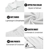 image:imageCOOFANDY Mens 2 Pieces Outfits Quarter Zip Polo Shirt and Shorts Set Casual Summer TracksuitWhite
