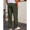 image:imageCOOFANDY Mens Casual Chino Pants Relaxed Fit Drawstring Elastic Waist Lightweight Pant Twill Pleated TrousersArmy Green