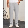 image:imageCOOFANDY Mens Casual Chino Pants Relaxed Fit Drawstring Elastic Waist Lightweight Pant Twill Pleated TrousersGray