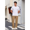 image:imageCOOFANDY Mens Casual Chino Pants Relaxed Fit Drawstring Elastic Waist Lightweight Pant Twill Pleated TrousersKhaki