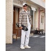 image:imageCOOFANDY Mens Casual Chino Pants Relaxed Fit Drawstring Elastic Waist Lightweight Pant Twill Pleated TrousersWhite