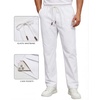 image:imageCOOFANDY Mens Casual Chino Pants Relaxed Fit Drawstring Elastic Waist Lightweight Pant Twill Pleated TrousersWhite