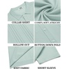 image:imageCOOFANDY Men Casual Button Down Shirts Short Sleeve Summer Beach Shirt Fashion Camp TopsGreen