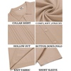 image:imageCOOFANDY Men Casual Button Down Shirts Short Sleeve Summer Beach Shirt Fashion Camp TopsKhaki