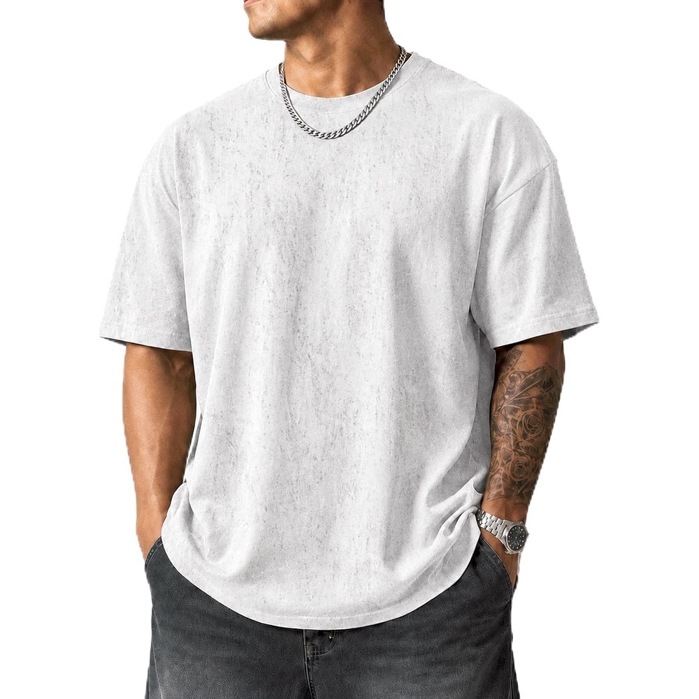 image:imageCOOFANDY Mens Oversized T Shirt Loose Fit Vintage Washed Tee Casual Streetwear Unisex Short Sleeve Heavy Cotton TopWhite