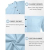 image:imageCOOFANDY Mens 2 Piece Cotton Linen Sets Summer Beach Outfits Casual Short Sleeve Henley Shirts and Vacation ShortsBlue