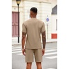 image:imageCOOFANDY Mens 2 Piece Set Short Sleeve Polo Shirt and Shorts Summer SuitsKhaki