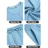 image:imageCOOFANDY Mens 2 Piece Set Short Sleeve Polo Shirt and Shorts Summer SuitsLight Blue