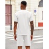 image:imageCOOFANDY Mens 2 Piece Set Short Sleeve Polo Shirt and Shorts Summer SuitsWhite
