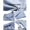 image:imageCOOFANDY Mens 2 Pieces Set Short Sleeve Henley Shirts and Shorts Set Texture Summer Beach Vacation OutfitsAflecking Blue