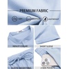 image:imageCOOFANDY Mens 2 Pieces Set Short Sleeve Henley Shirts and Shorts Set Texture Summer Beach Vacation OutfitsLight Blue