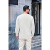 image:imageCOOFANDY Mens Crew Neck Sweatshirt Lightweight Fleece Pullover TShirtAsh