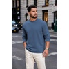 image:imageCOOFANDY Mens Crew Neck Sweatshirt Lightweight Fleece Pullover TShirtCaptain Blue