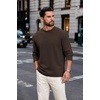 image:imageCOOFANDY Mens Crew Neck Sweatshirt Lightweight Fleece Pullover TShirtChestnut Brown