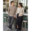 image:imageCOOFANDY Mens Crew Neck Sweatshirt Lightweight Fleece Pullover TShirtKhaki