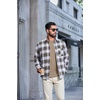 image:imageCOOFANDY Mens Crew Neck Sweatshirt Lightweight Fleece Pullover TShirtKhaki