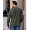 image:imageCOOFANDY Mens Crewneck Sweatshirt Cotton Pullover Thermal SweatshirtArmy Green