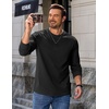 image:imageCOOFANDY Mens Crewneck Sweatshirt Cotton Pullover Thermal SweatshirtBlack