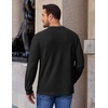 image:imageCOOFANDY Mens Crewneck Sweatshirt Cotton Pullover Thermal SweatshirtBlack