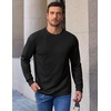 image:imageCOOFANDY Mens Crewneck Sweatshirt Cotton Pullover Thermal SweatshirtBlack