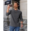 image:imageCOOFANDY Mens Crewneck Sweatshirt Cotton Pullover Thermal SweatshirtDark Grey