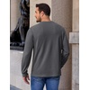 image:imageCOOFANDY Mens Crewneck Sweatshirt Cotton Pullover Thermal SweatshirtDark Grey