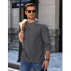 image:imageCOOFANDY Mens Crewneck Sweatshirt Cotton Pullover Thermal SweatshirtDark Grey