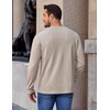 image:imageCOOFANDY Mens Crewneck Sweatshirt Cotton Pullover Thermal SweatshirtKhaki